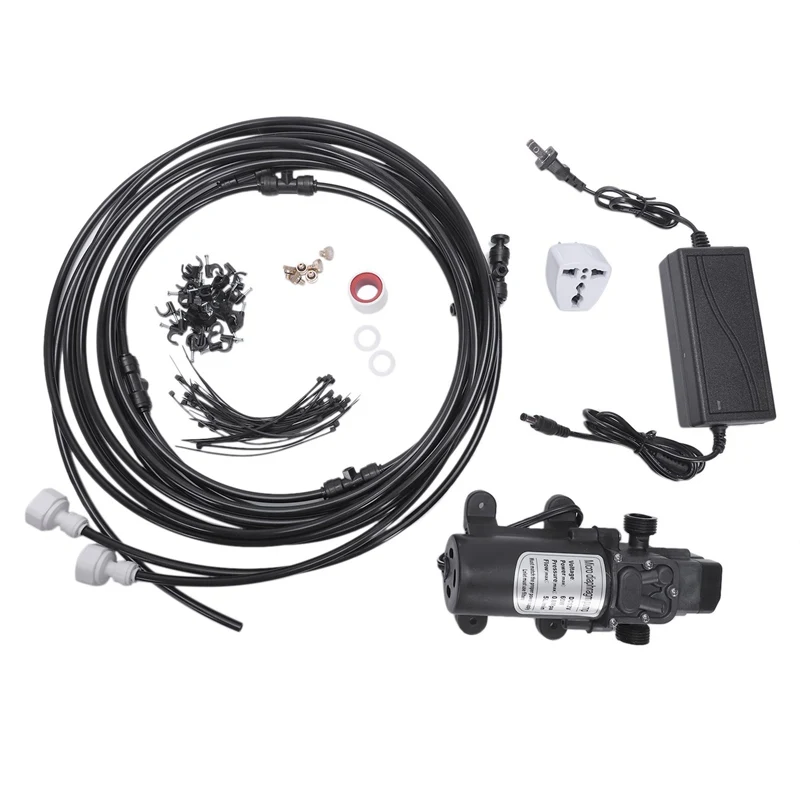 

12V 5L/Min Misting Pump 160 Psi High Pressure Booster Diaphragm Water Pump Sprayer For Outdoor Cooling System Us Plug