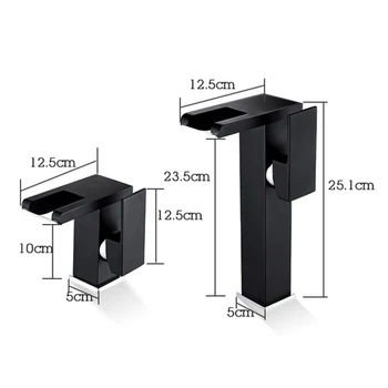 

Bathroom Waterfall Led Basin Faucet Glass Waterfall Brass Made Basin Faucet