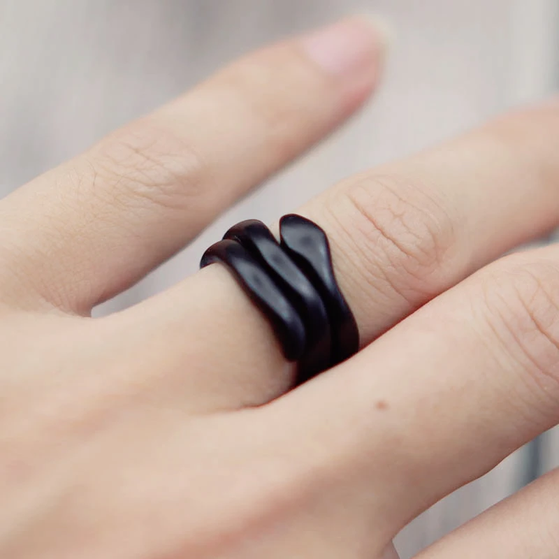 Man Snake Ring Gothic Black Rings For Men European Punk Exaggerated Spirit  Snake Ring Opening Ring Adjustable Gift For Him Joyas - Rings - AliExpress