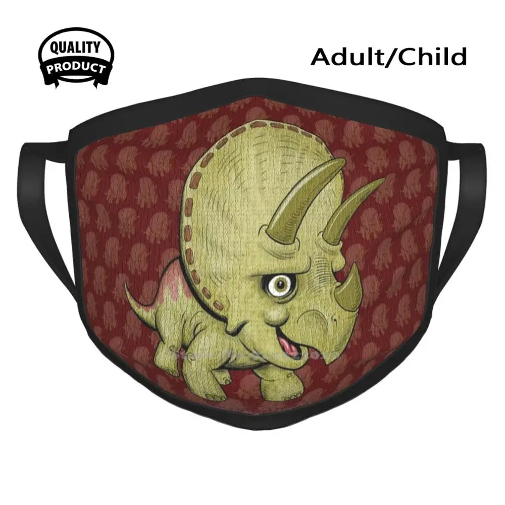 

Cute Triceratops Outdoor Cycling Fishing Motorcycle Face Masks Dino Dinosaur Baby Park Prehistoric Three Horn Triceratops