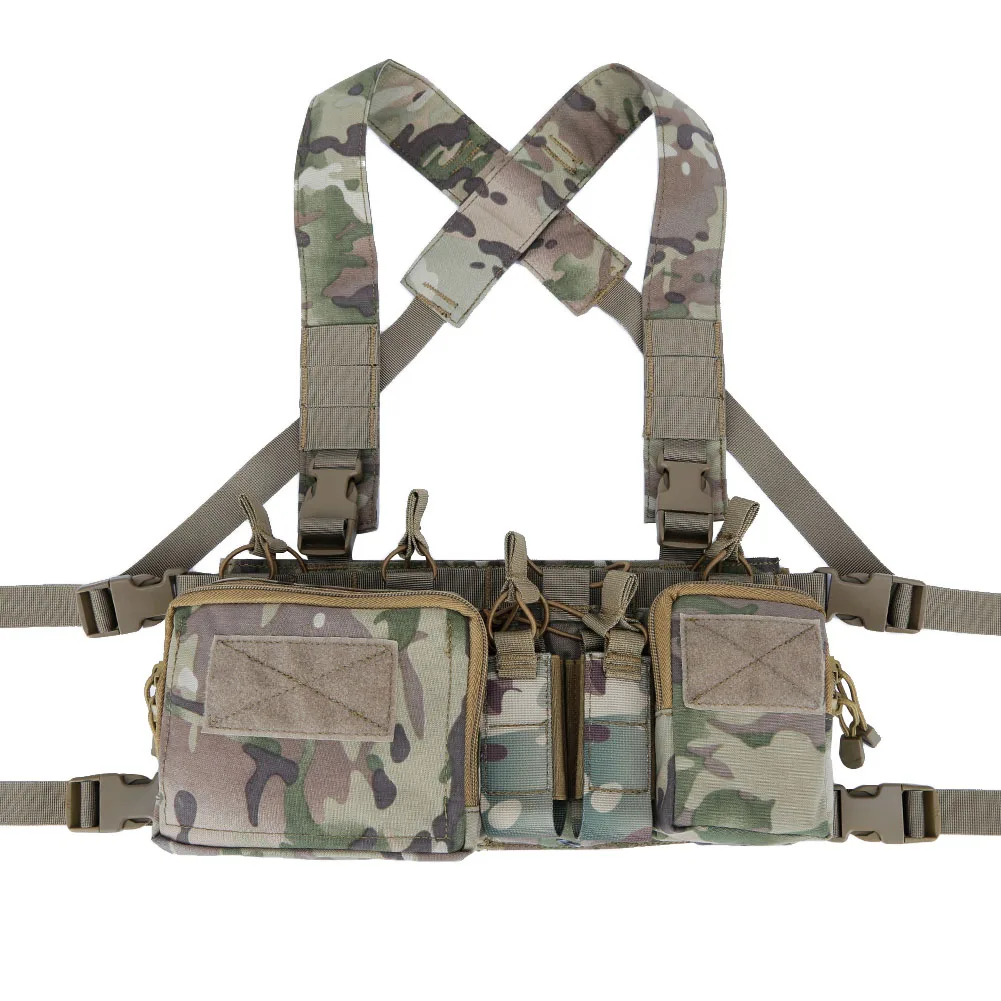  Tactical Vest Military Chest Rig Carrier Vests Airsoft Hunting Equipment with Molle Bag 5.56 Magazi