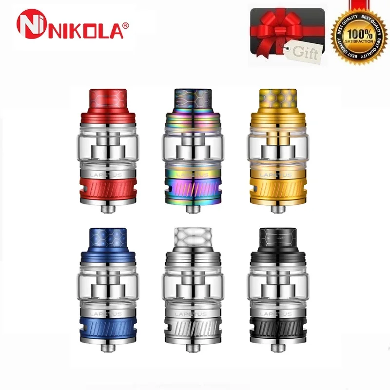Оригинальный Nicola Lapetus Sub Ohm Vape Tank 6 мл атомайзер для электронной сигареты с сеткой 0