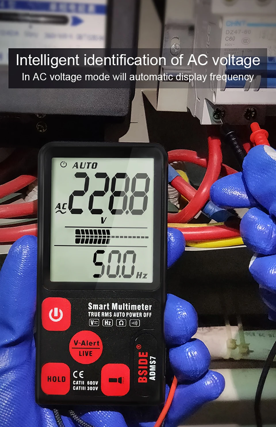Bside adms7 smart digital multímetro 3.5 volvollcd
