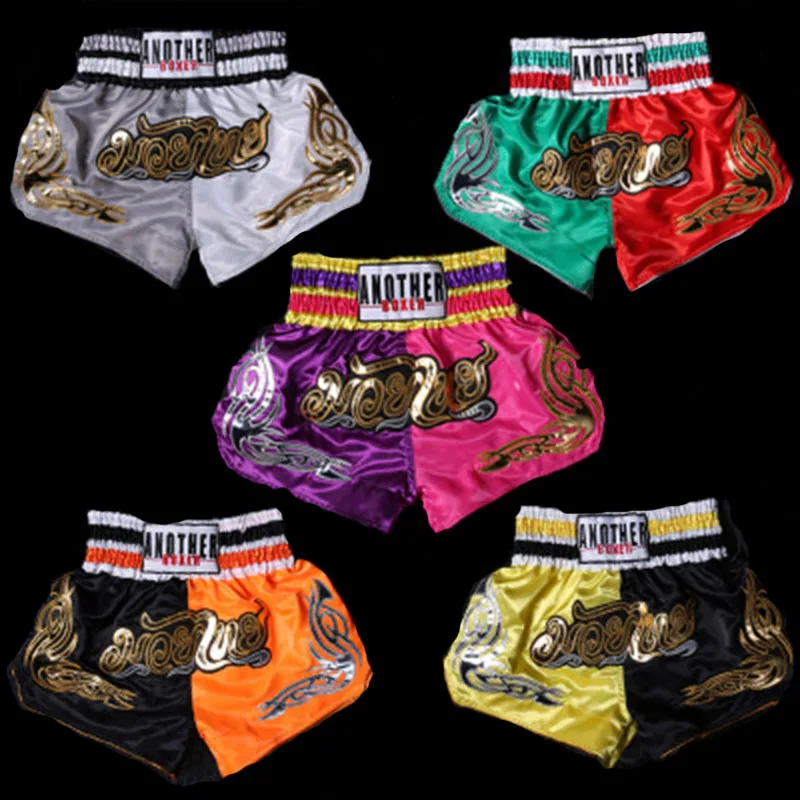 Comprar Pantalones cortos de boxeo de secado rápido para hombres y mujeres, pantalones cortos MMA de Kickboxing Fight Grappling Pants Tiger Muay Thai, bañadores de boxeo transpirables