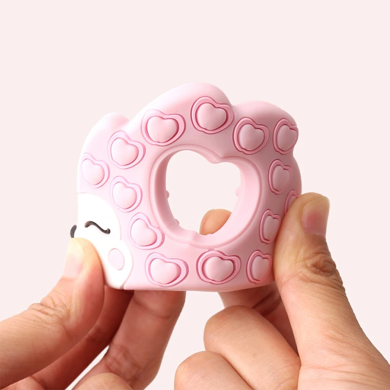 Cartoon Animals Teether BPA Free Silicone Teethers Food Grade Silicone Teethers DIY Teething for Kids Christmas Decor Gift