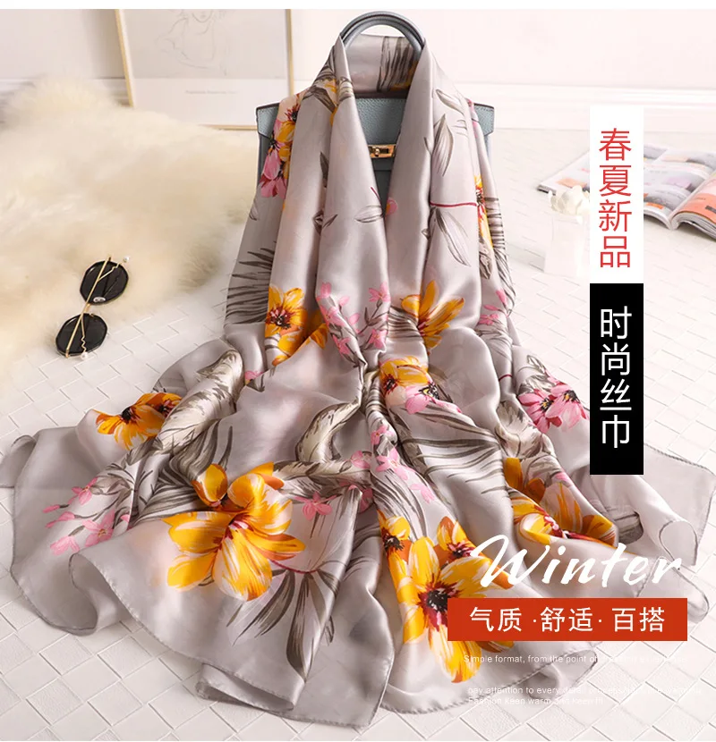 2020 Autumn And Winter Style Women Lovely Print Scarves Hijab Wraps Lady Beach Muffler Silk Seaside Popular Fashion Warm Shawl Head Scarves Fur Scarf From Zeipt 19 74 Dhgate Com