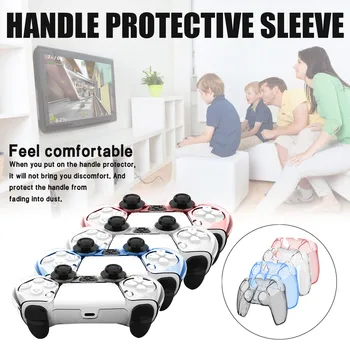 

Game Handle Silicone Protective Cover PS5 Handle Protective Cover Anti-Dust Protective Cover Durable Case Game Accessories