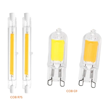 

COB G9 R7S 78mm 118mm Glass Tube LED Ceramics 3W 5W 6W 12W 15W 20W Replace Halogen Lamp Powerful Light Bulbs for Home Office