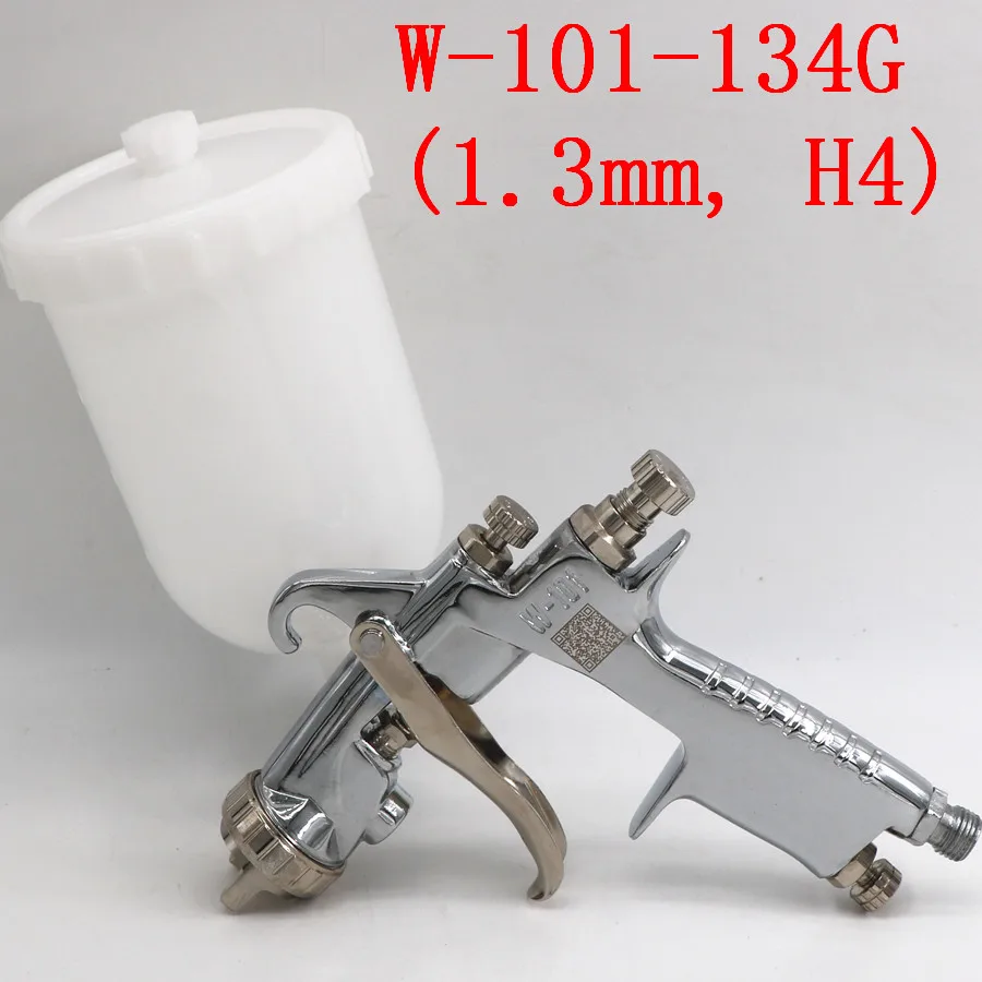 134G(1.3mm H4 Cap) W101 ручной пистолет-распылитель W-101 134g спрей пистолет Воздушный Распылитель мебель краскопульт для покраски Авто 0,8/1,0/1,3/1,5/1,8 мм 400cc - Цвет: 134G(1.3mm H4 Cap)