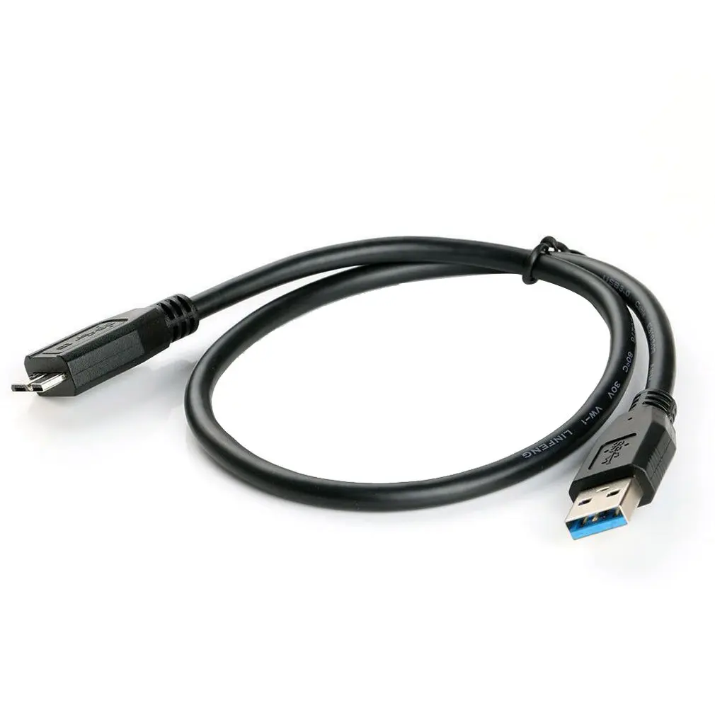 1 шт. высокоскоростной Micro USB3.0 кабель USB3.0 Тип A к Micro B шнур для samsung S5 жесткий диск черный