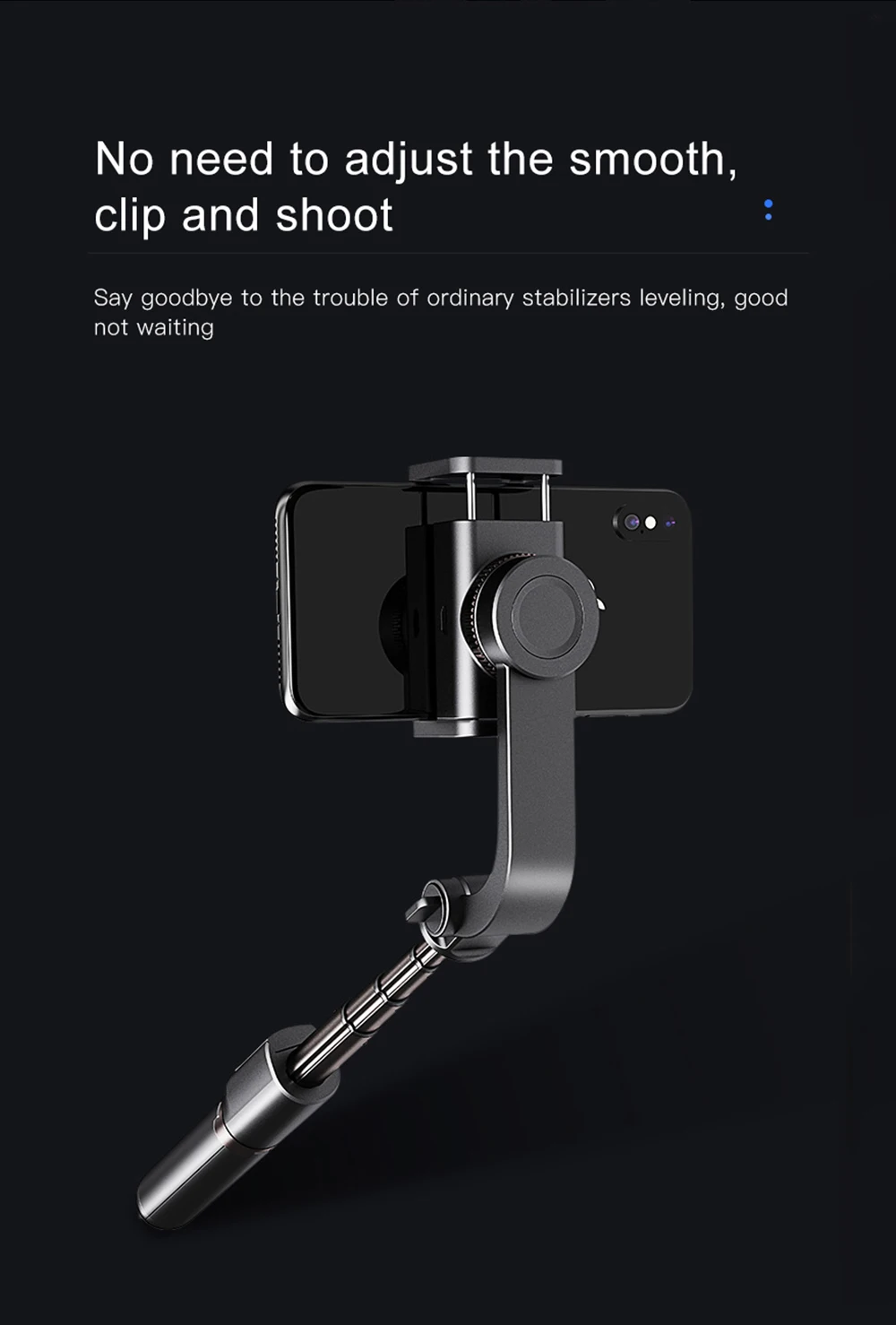 Bonola 3 in1 Handheld Gimbal Stabilizer Smartphone Selfie Stick Tripod For iOSAndroid Video Stabilizer For iPhone11ProSamsung (8)