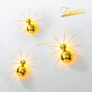 

Nordic LED Wall Lamp Lighting Modern Creative Golden Spider Decor Wall Lights Bedroom Living Dining Room Children Room Fixtures