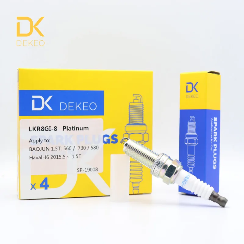 Набор свечей зажигания Dekeo Iridium LKR8GI-8(95079) YR6NII302S OEM подходит для Baojun 530 560 730 для DFM ix5 для Haval H6 1,5 T из 4 шт