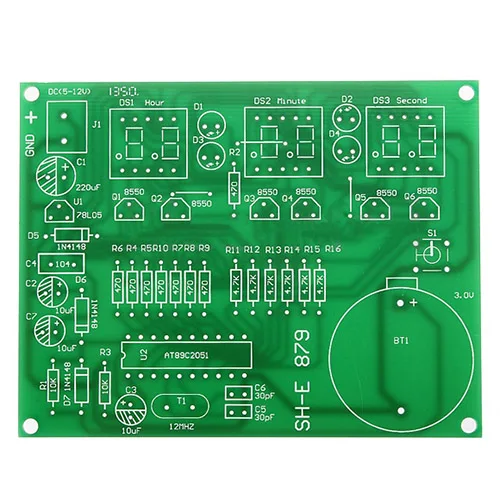 DIY Kit модуль 9 V-12 V AT89C2051 6 цифровой светодиодный Запчасти для электронных часов |