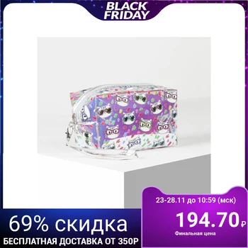 

PVC cosmetic bag, zipped compartment, mother-of-pearl color