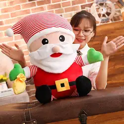 Горячая продажа Рождественский подарок красные полосы Санта Клаус Плюшевые игрушки куклы-обработка Настраиваемые