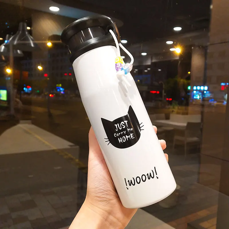 

Cute Student Fresh Cartoon Insulated Cup South Korea 304 Stainless Steel Super Meng Cool Couples Water Korean Style Shift