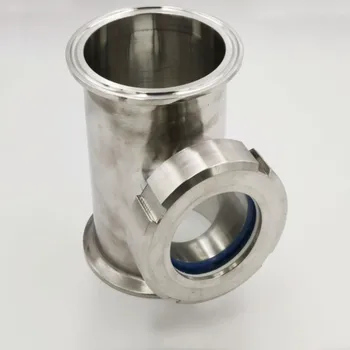 

1pcs 3" x 3" x 2" Stainless Steel Sight Glass Union Tee SS304. Height 120mm
