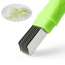1 pçs criativo cortador de cebola faca raladores multi lâmina ferramentas cozinha slicer cozinhar scallion vegetal handheld slicer z7d0