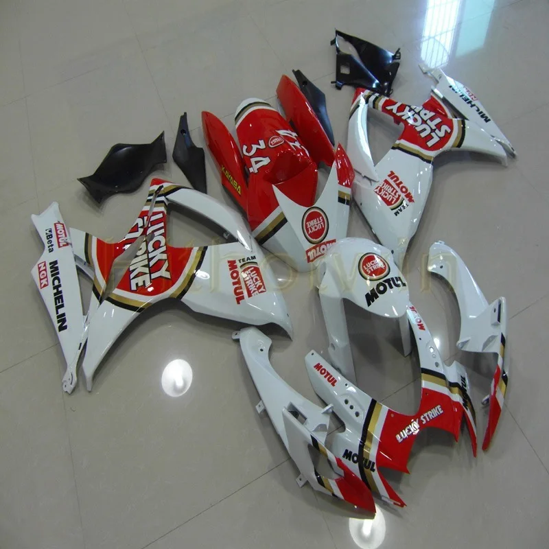 Пользовательские Обтекатели мотоцикла для SUZUKI GSX-R600 R750 2006 2007 GSXR600 750 K6 Комплект кузова+ винты+ красный черный M2