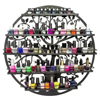 

5 Layers Iron Nail Polish Shelf Manicure Special Cosmetics Boutique Store Shelves Round Gel Nail Polish Display Wall Rack