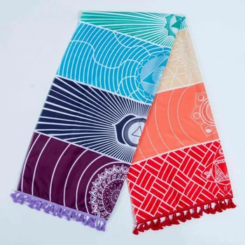 

Yoga Beach Towel Pilates Workout Mat Rainbow 150x75cm Polyester Gift New