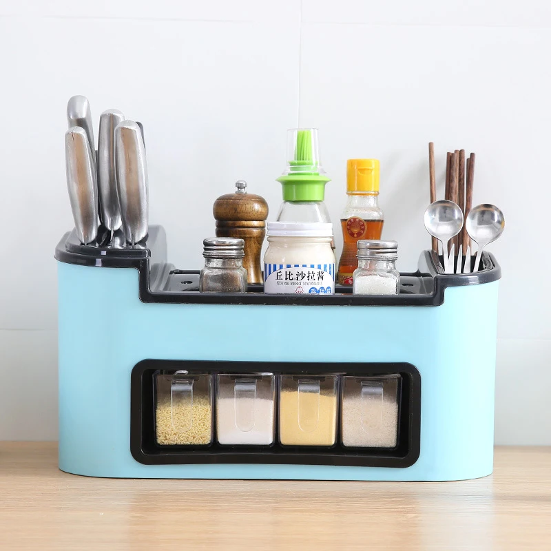 

Thours Kitchen Racks Wholesale Detachable Large Capacity Seasoning Box Storage Rack Kitchen Tool Placement Finishing Box