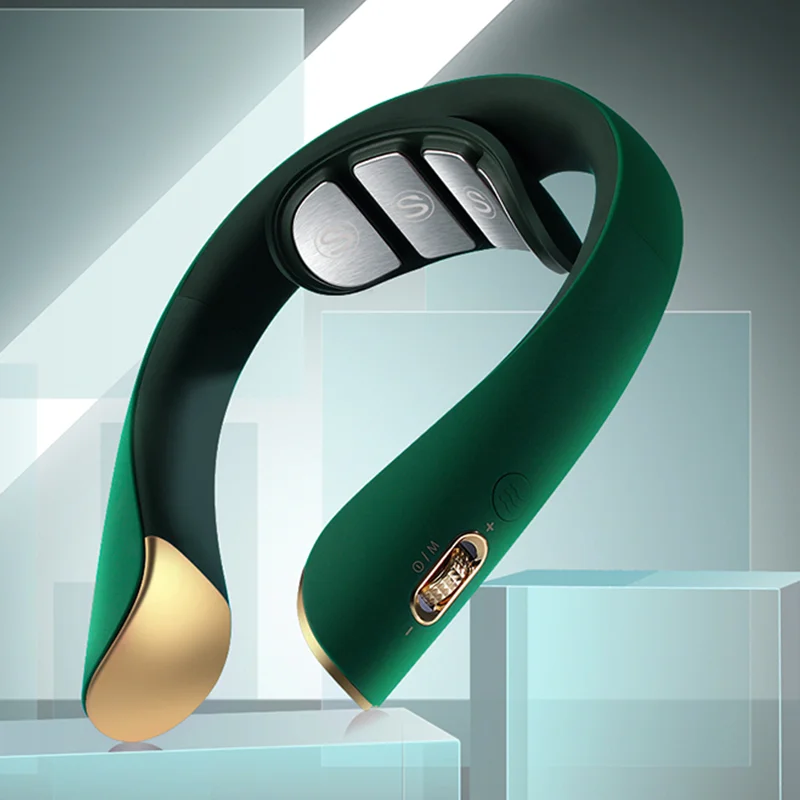 SKG Neck Massager K5-2 CN Electric Pulse Smart Massager For Neck Voice Prompt 4 Electrode Slice Cervical Pain Relief Comfortable