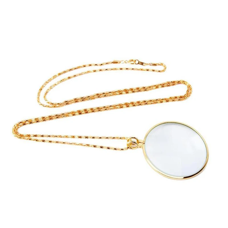 5X Magnifying Glass Necklace Pendant 
