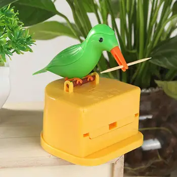

Cute Hummingbird Toothpick Dispenser Gag Gift Cleaning Teeth High Quality Material Automatic Bird Toothpick Box Hot New