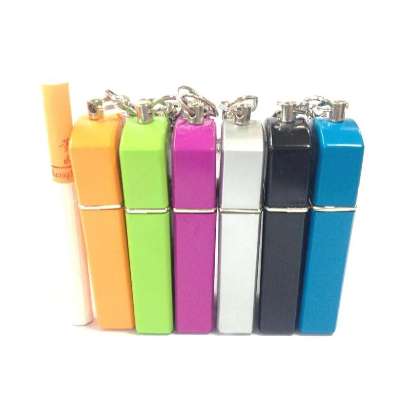 Metal Cigarette Lighter Accessories 1 PC Pocket Smoking Ash Tray Key Chain Ashtray Slip Seal Environmental Portable