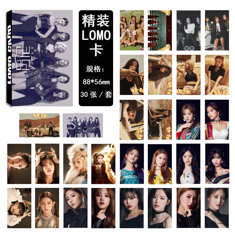 30pcs Set Kpop Gidle G I Dle G Idle Album Lion Self Made Lomo Card Photo Card Poster Photocard Fans Gift Collection New Arrival Wall Stickers Aliexpress