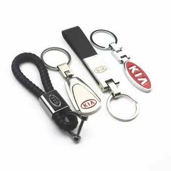 

3D Metal Car Key Ring Keychain Key Holder Logo Auto Car Fashion Accessories For Kia Rio K2 K3 K5 Sorento Sportage Car Styling