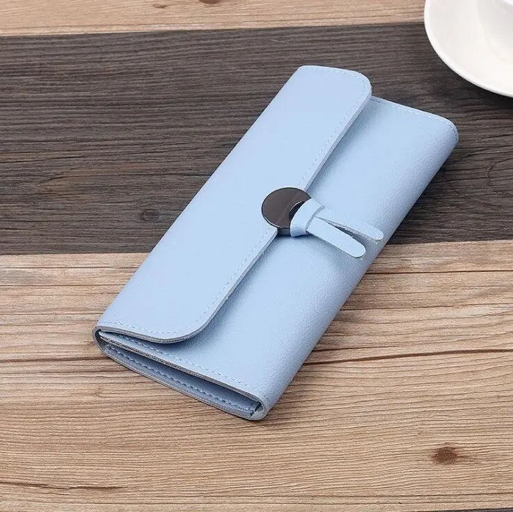Blue Женский кошелек, кожа, длинный, для отдыха, кошелек для кредитных карт, кошелек для монет, органайзер, клатч, женская сумка, кошельки, Billeteras Mujer - Цвет: Blue