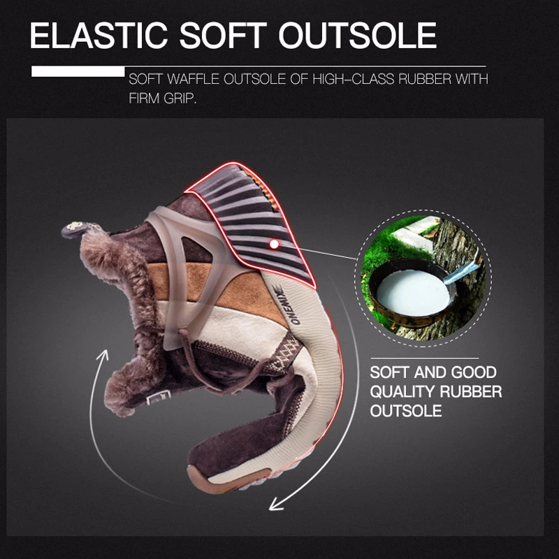 Ceny ONEMIX nowe zimowe męskie buty ciepłe wełniane trampki odkryty Unisex sportowe buty sportowe wygodne buty do biegania już dziś,