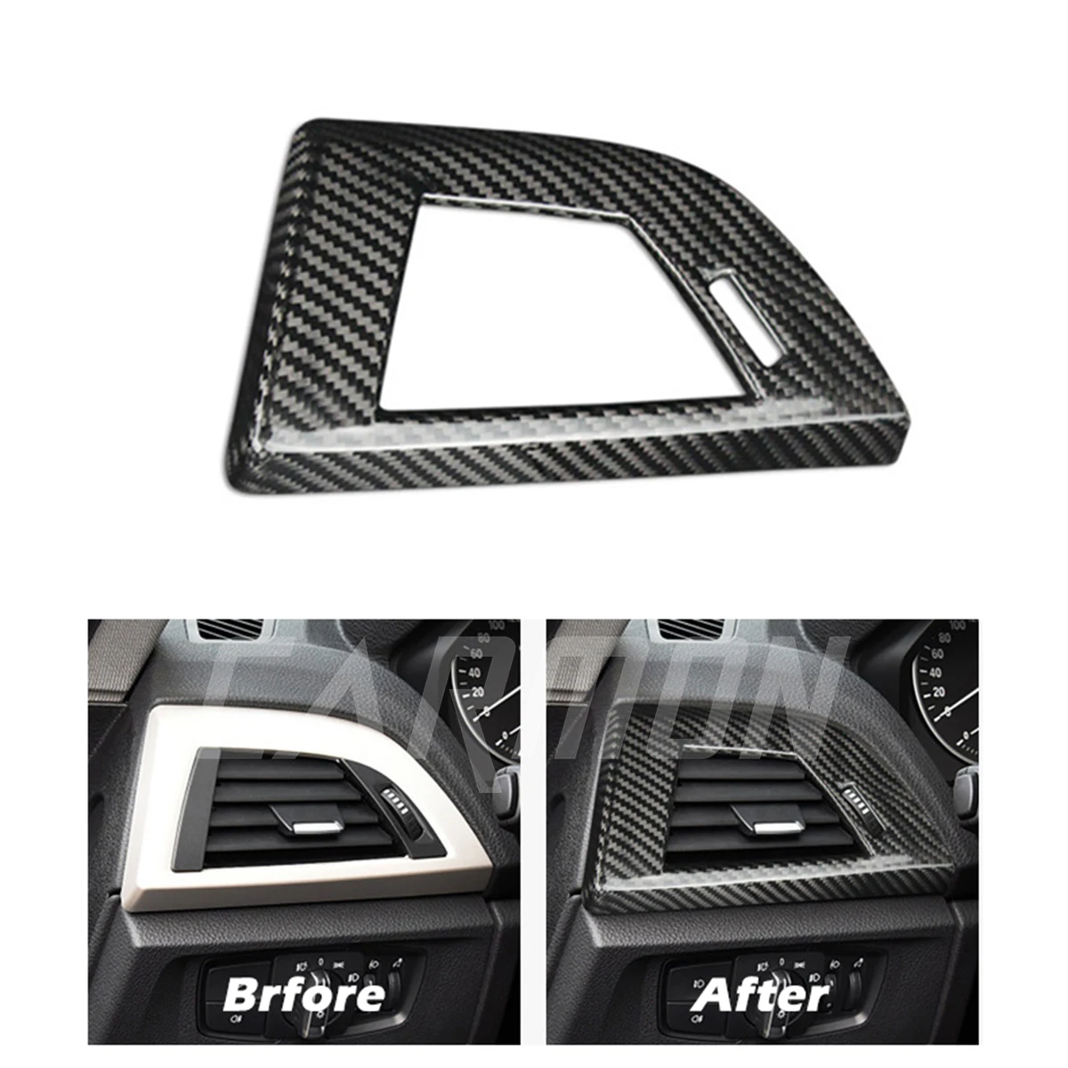 

1 piece carbon fiber parts Front Vent air Outlet Frame Cover for BMW 1 2 series f20 f21 f22