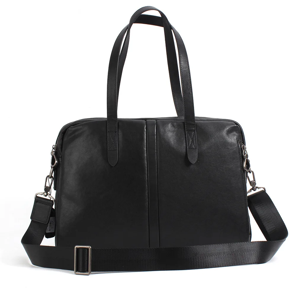 

New Leather Men's Casual Handbag Leather Men's Briefcase First Layer Leather Men's Big Bag