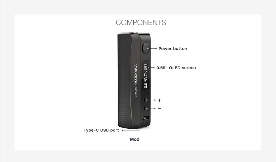 Vaporesso GTX One VW Mod 2000mAh