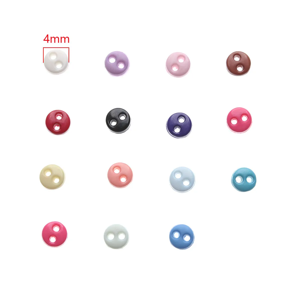 Handmade Mini Round Candy Color Buttons for DIY Doll Clothes