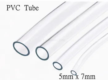 

1M 5mm x 7mm PVC Tube Transparent Soft Pipe Antifreeze Oil Hose Garden Irrigation Soft Hose Plant Watering Pots Irrigation Tube
