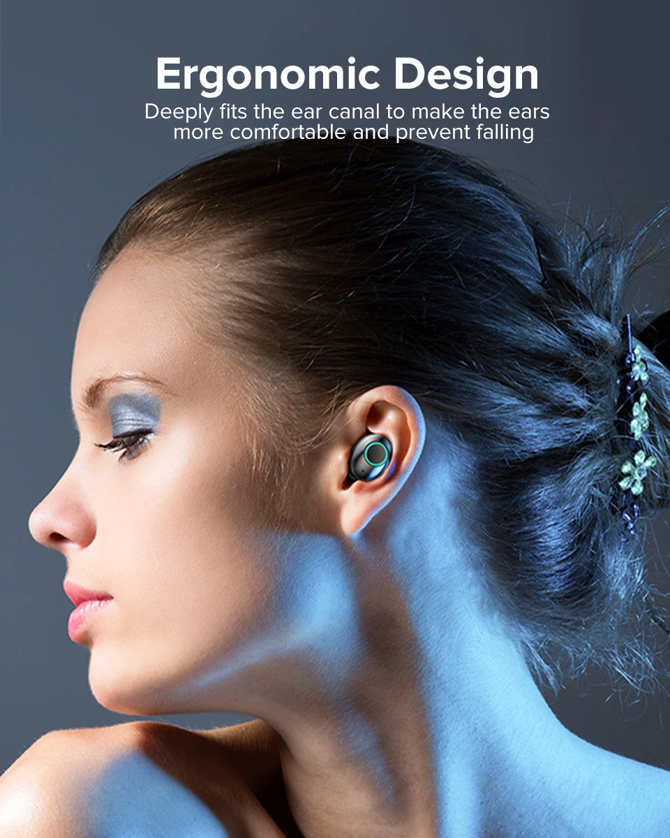 TWS Bluetooth 5,0, наушники с микрофоном, светодиодный дисплей, наушники, беспроводные наушники, водонепроницаемые, с шумоподавлением, спортивные гарнитуры
