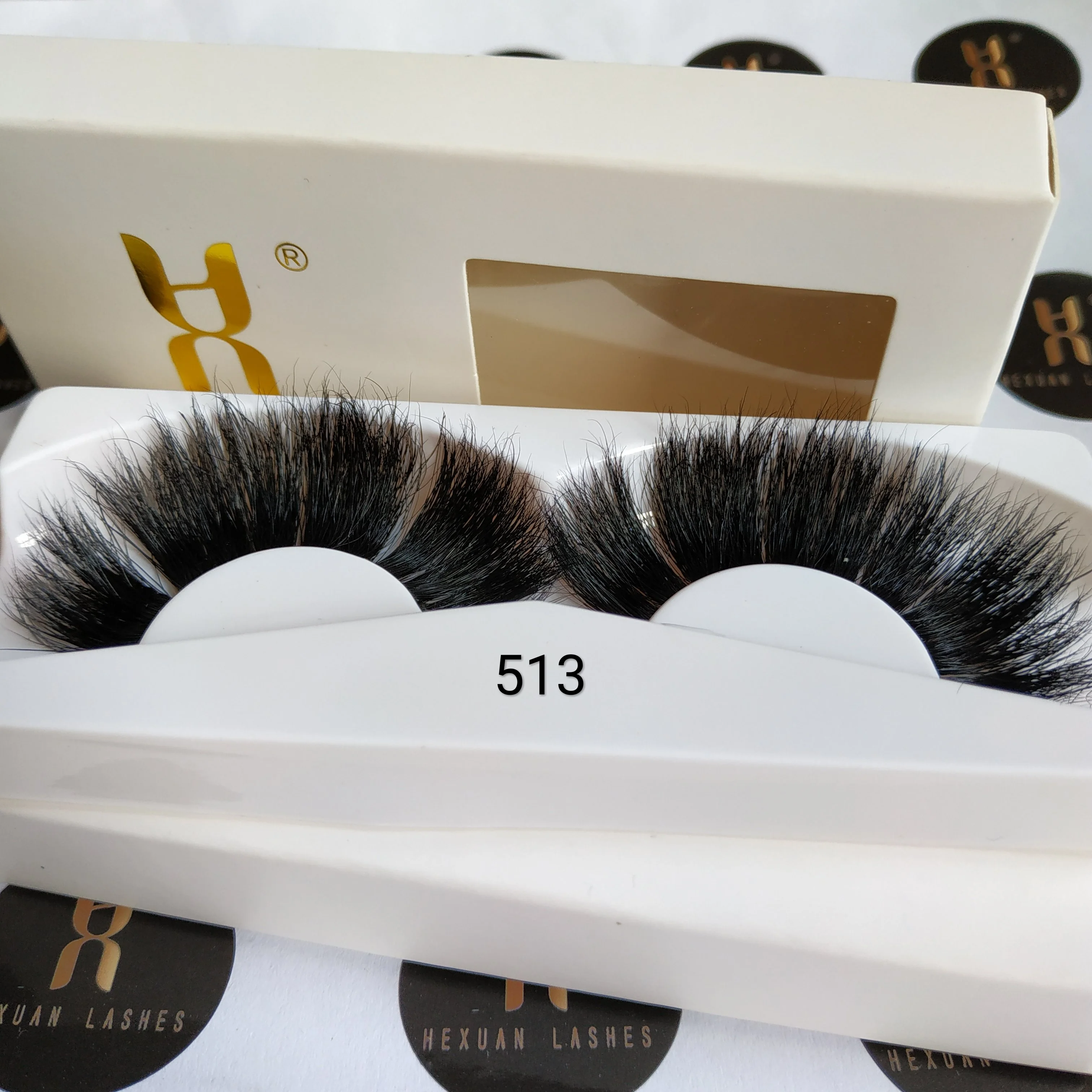

HEXUAN 5dminklashes long length 25mm false eyelashes for makeup all real mink long fur natural wispies lashes