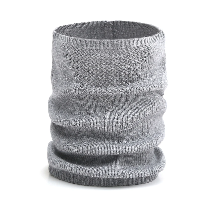

Knit Winter Collar Scarf Ring Neck Bandana Unisex Solid Color Warm Women Men Outdoor Scarves Soft High Quality Female Snood