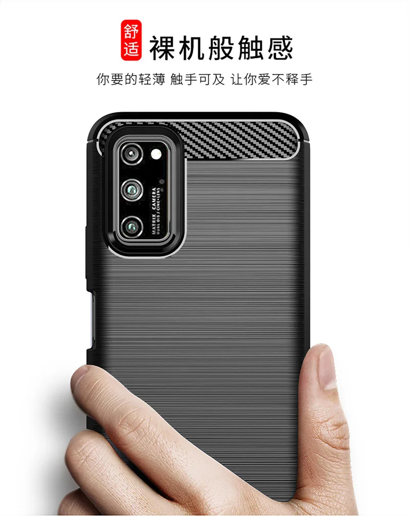 Чехол для huawei Honor V30, матовый Силиконовый чехол из углеродного волокна для huawei Honor V30 Pro