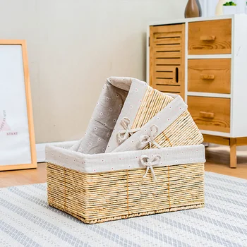 

Strange Rattan Plaited Articles Accept Basket Desktop Cosmetics Accept Basket Tea Table Snacks Storage Basket Remote Control Key