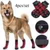 4pcs Christmas Cute Plaid Warm Puppy Dog Socks Pet Knits Socks Anti Slip Socks Puppy Dog Shoes Small Medium Dogs Pet Product 1