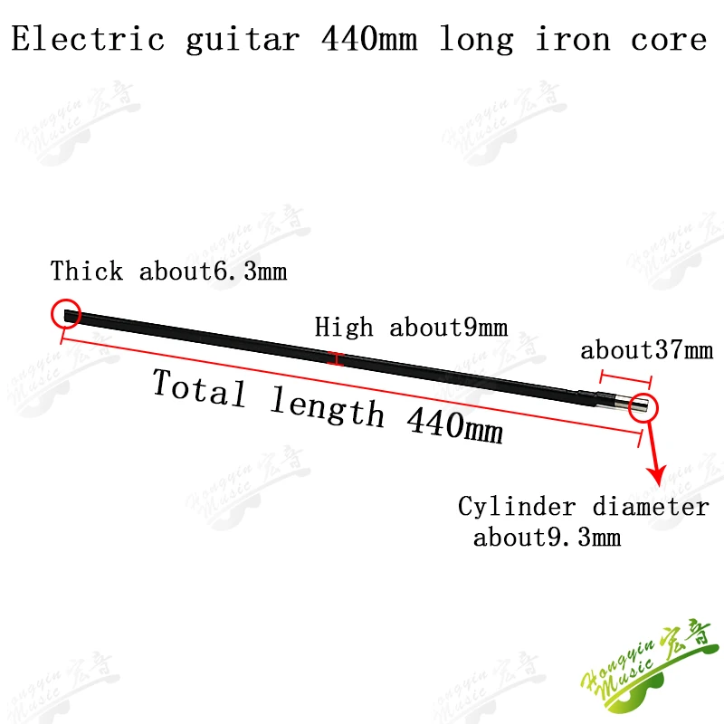 Heißer Verkauf Zwei Way Dual Action Gitarre Truss Rod 380mm 420mm 440mm 570mmHigh-Quality Einstellung Hebel Gitarre Zubehör