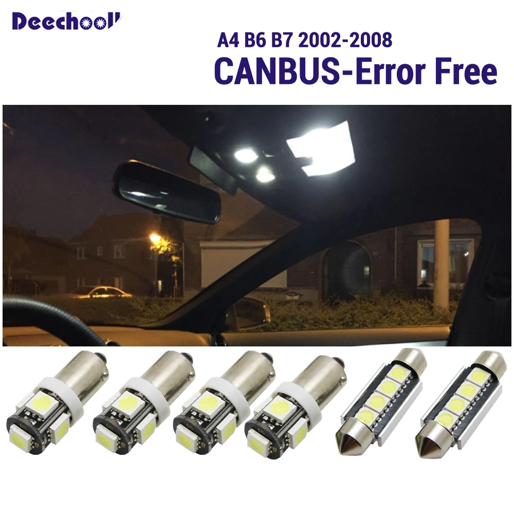 blanc Audi a4 b7 8E avant s4//rS4 lEDs /éclairage int/érieur 12 canbus