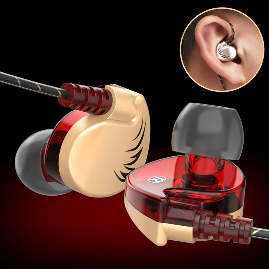 Earbud Headphones with Microphone HiFi Extra Bass In Ear Earphones for Cell Phones PC Computer Sports Running Music Headset