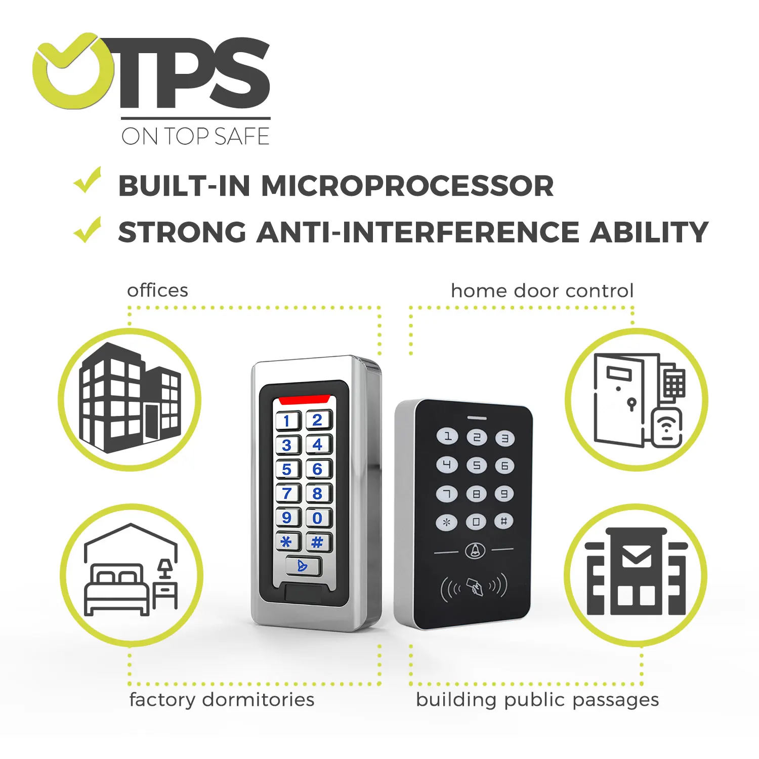 Waterproof Metal RFID Door Access Control with Luminous Keyboard - Famidy.com